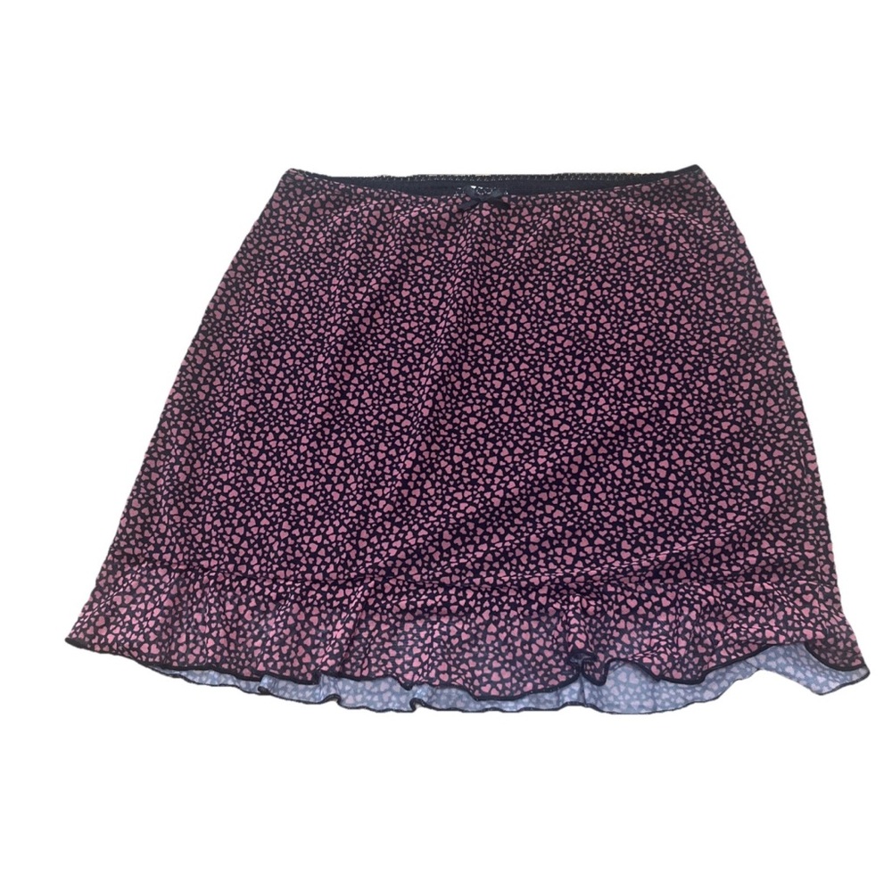 Lottie Moss Whimsygoth Skirt Women S Black Pink Hearts Fairy Ruffle Coquette S